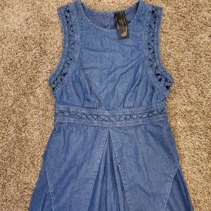Free People New Romantics Denim Dress sz 2